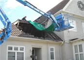 Bache de protection ultra lourde 250 grs/m² 6x10 m pour toiture chantier fourrage