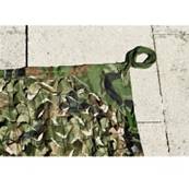 Filet de camouflage pour terrasse pergola et ombrage - 2x3 m avec oeillets