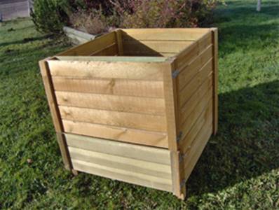 Bac à compost en bois 900 litres pour compostage des dechets