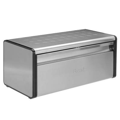 Boite a pain design inox taille XL 40 x 20 x 18 cm 