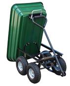 Chariot de jardin avec benne basculante - charge 250 kilos - roue gonflable