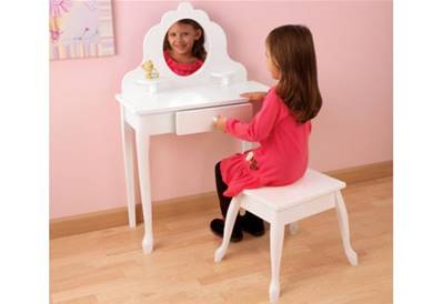 Ensemble coiffeuse et tabouret pour enfant 