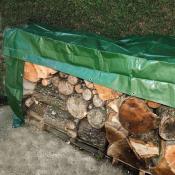 Bache pour couvrir bois de chauffage 2x8 - ultra lourde - 240 grs/m²