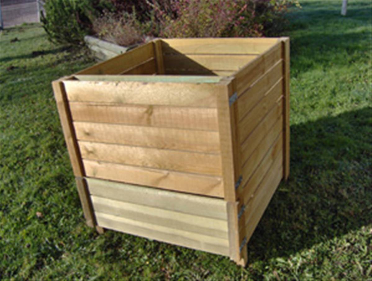 Composteur de jardin en bois bac à compost 350L