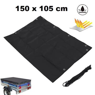 Bache pour remorque 1500 x 1050 mm polyester - 100% impermeable - ultra resistante