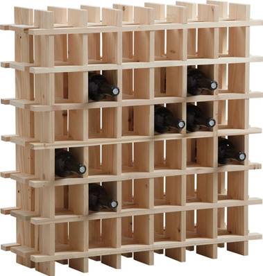 Casier en bois pour rangement de 36 bouteilles de vin