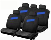 Housse universelle pour siege voiture sport tempo bleu noir
