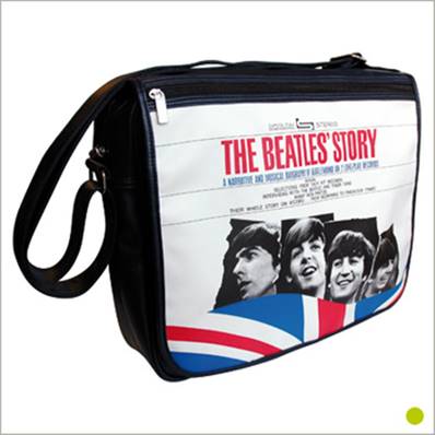 Sac besace Beatles - The beatles story - Bleu