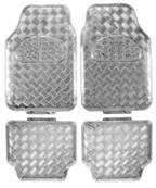 Tapis de sol pour voiture aluminium look racing