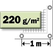 Brise vue toile d'occultation - 1,2 x 10 m - haute qualité 220 grs / m²