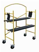 Echelle echaffaudage roulant en acier double etagere