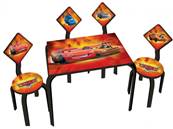 Table et 4 chaises pour enfant Cars de Disney