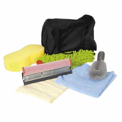 Kit d'entretien et lavage pour voiture (gant eponge raclette)