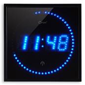 Horloge pendule affichage LED façon studio radio visible 30m