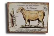 Plaque en metal ""le mouton"" type plaque de boucher