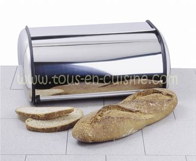 Boite a pain design Inox pour pain viennoiserie et pain de mie