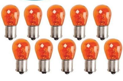 Lot de 10 ampoules monofil ambré 12V 21W pour feux clignotants et clignotant latéral