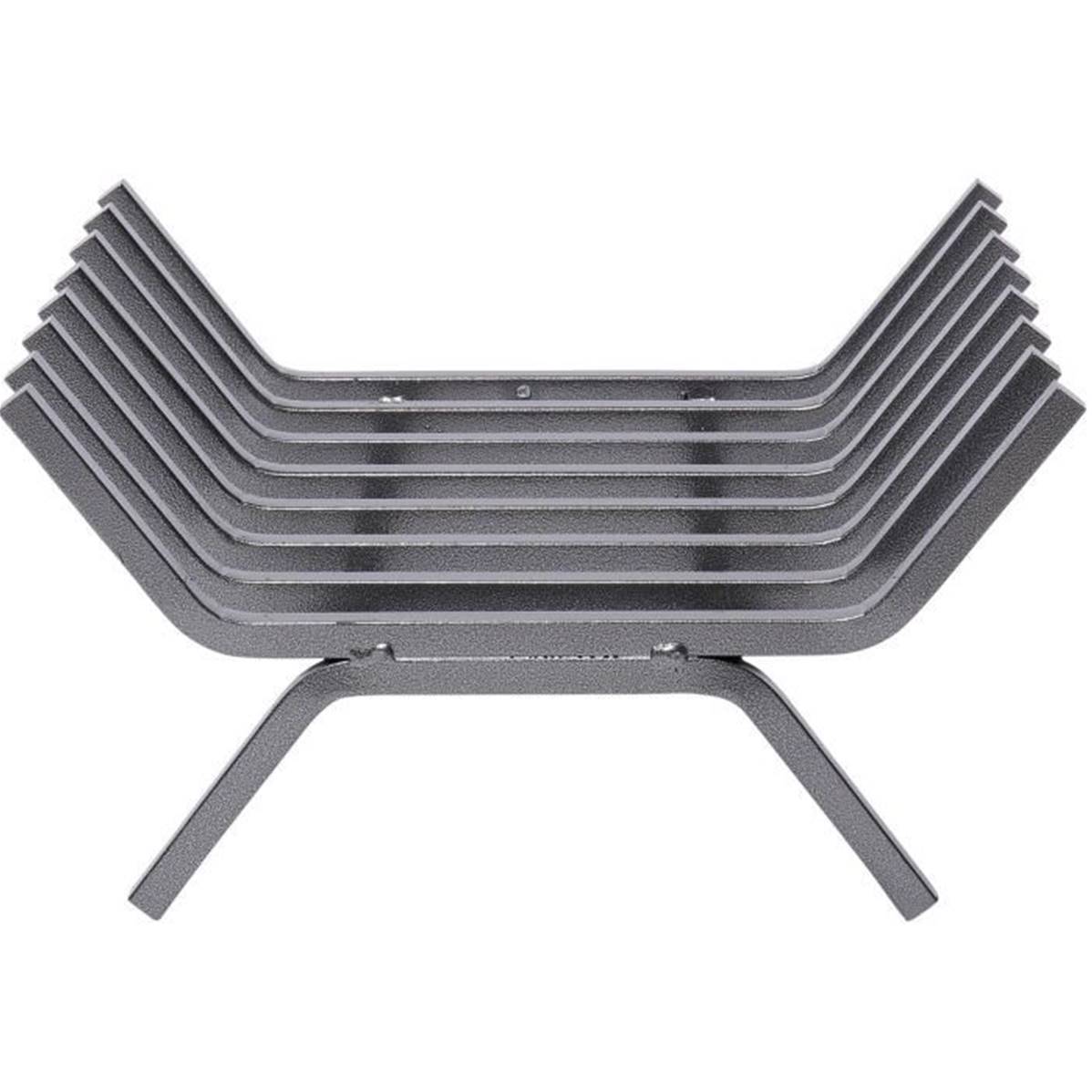 Porte bûches grille pour cheminée en acier