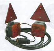 Kit signalisation magnetique deux feux de remorque avec triangle