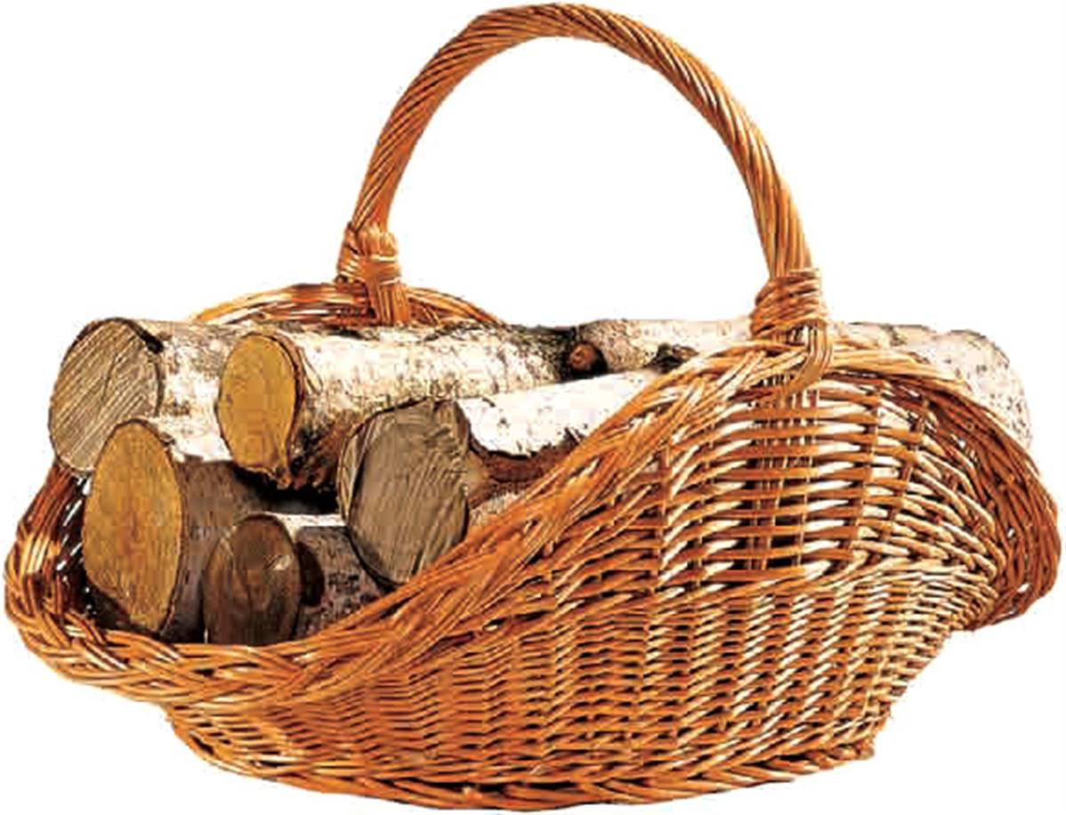 Panier a buche en osier 63 x 45 cm