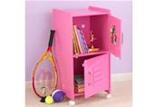 Casier - meuble de rangement pour bureau d'enfant (rose)