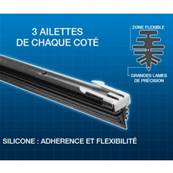 Balais d'essuie glace voiture en silicone 7 lames extra visibilité