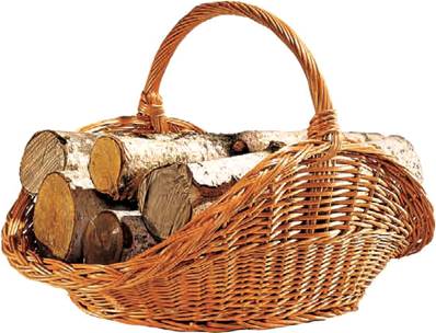 Panier a buche en osier 63 x 45 cm