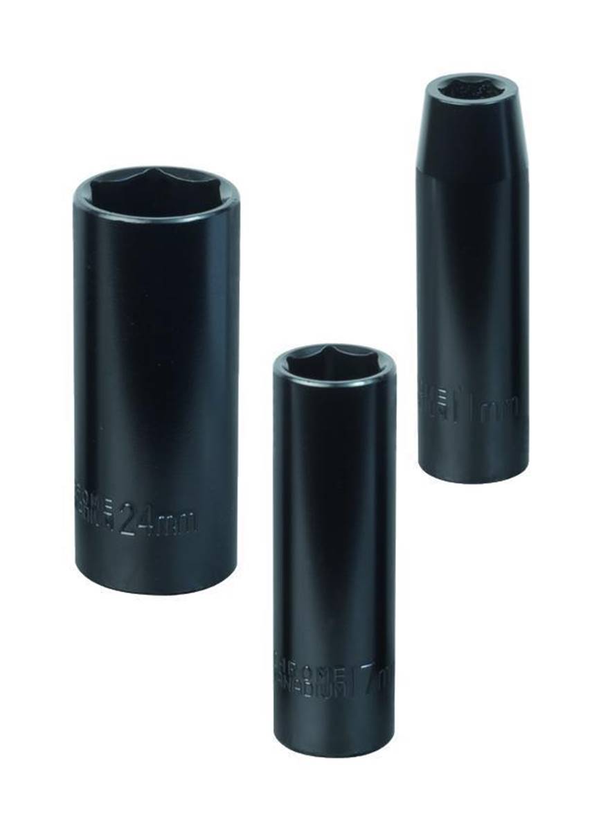 Coffret de 10 douilles LONGUE pour clé à choc de 11 à 24 mm
