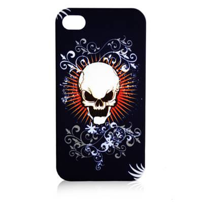 Coque protection arrière décor TETE DE MORT pour Apple iphone 4