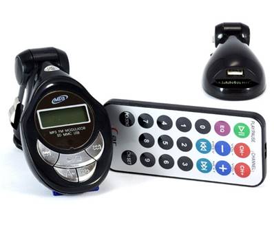 Transmetteur audio FM IPHONE USB et carte SD pour poste radio voiture