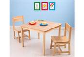 Ensemble table et 2 chaises bois naturel pour enfant