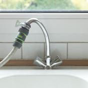 Nez de robinet pour robinet à bec lisse - collier métallique avec clé papillon