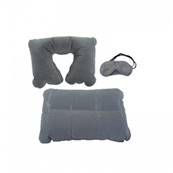 Set de voyage avec coussin et oreiller gonflable - masque de sommeil