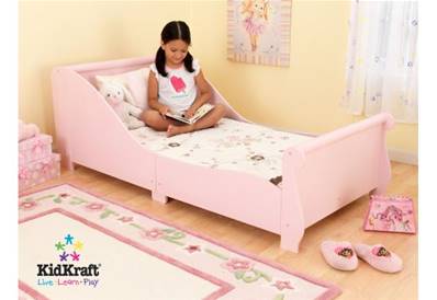 Lit traineau rose princesse pour enfant