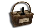 Panier porte bouteilles 6 compartiments - ma cave -