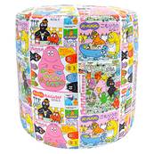 Pouf tabouret rond deco Barbapapa Manga