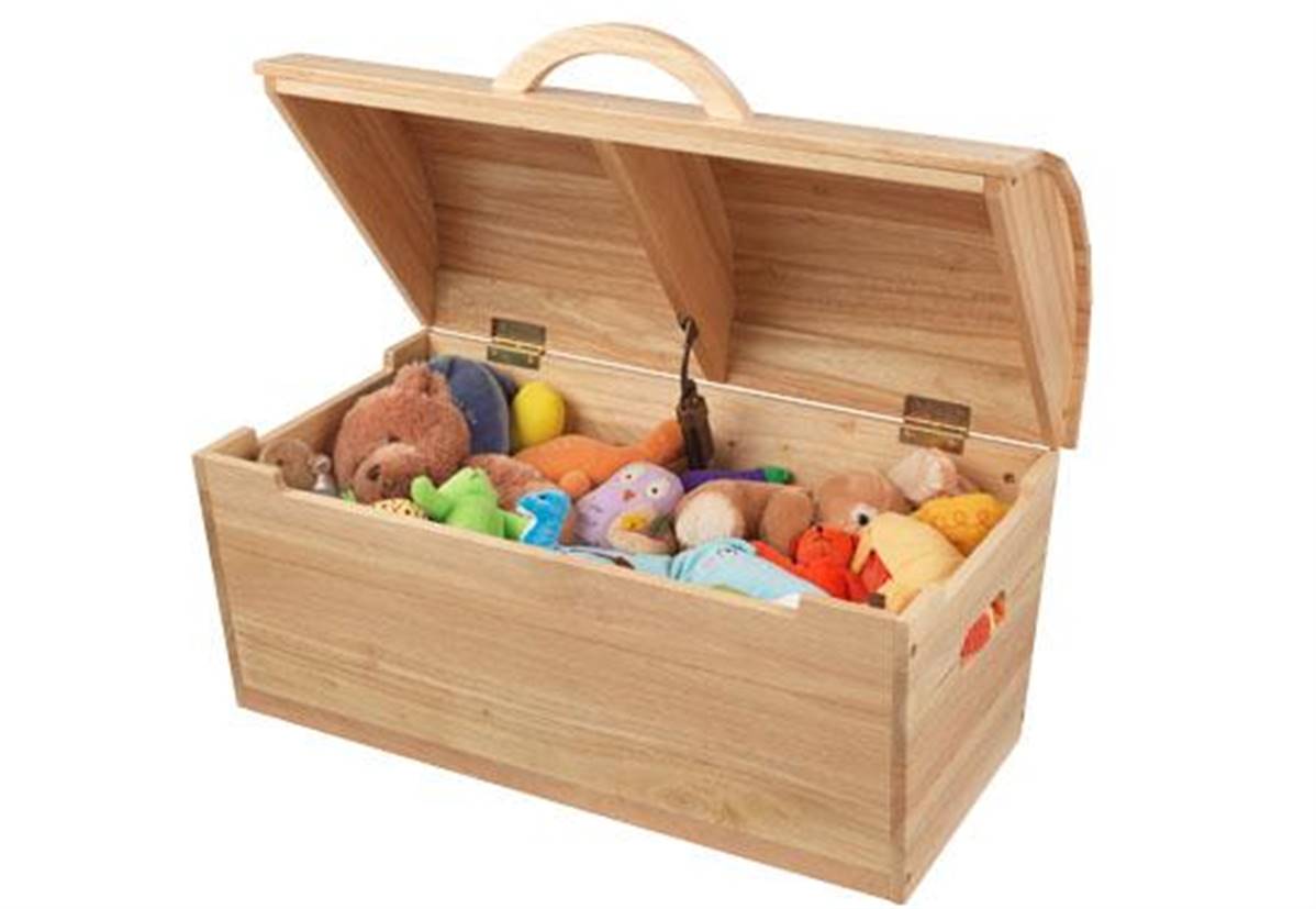 Coffre en bois - malle de rangement pour jouets