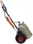 Chariot a roue gonflable pour le transport de bouteille de gaz - desherbeur thermique