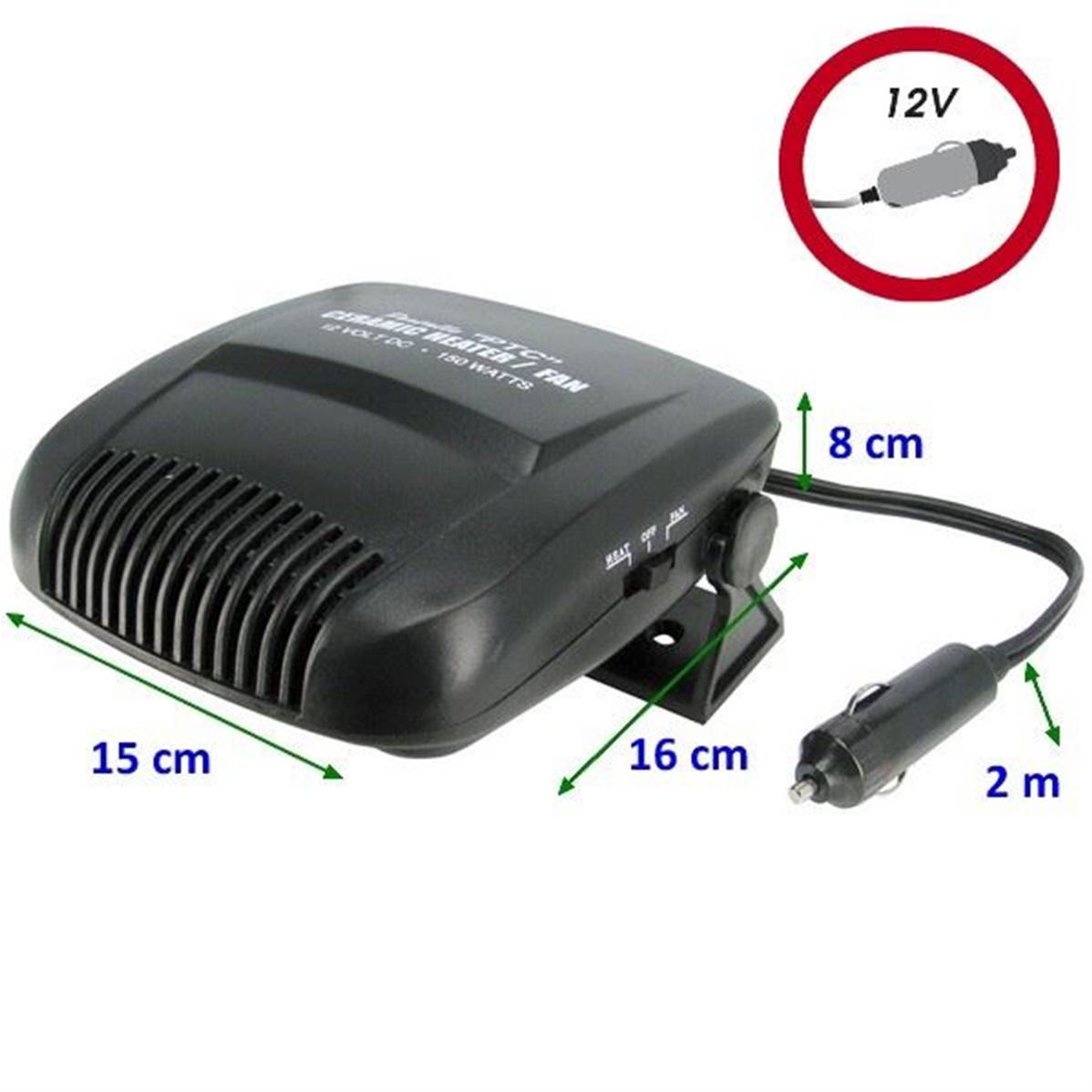  Chauffage de voiture, 12V 150W chauffage de voiture