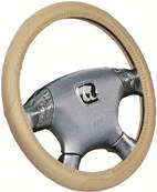 Couvre volant de voiture beige diametre 37-39 cm