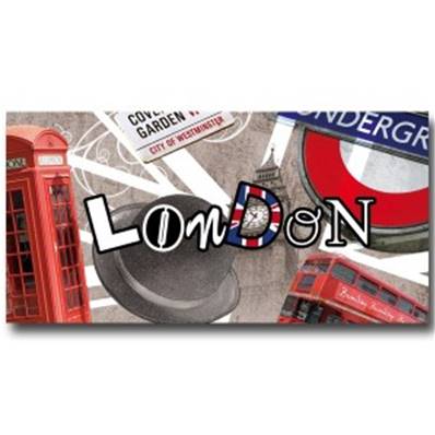 Tableau déco LONDON uderground cabine londres 40 x 80 cm