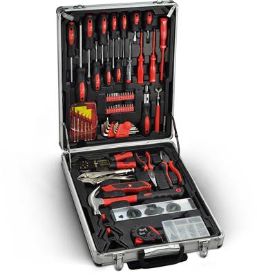 Boite à outils valise garnie sur roues - 130 pieces - complète 