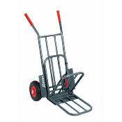 Chariot diable roues increvables 250kg bavette rabattable