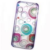 Coque arrière Minigel Blanc ronds multicolores pour Apple iPhone 5