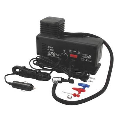 Mini compresseur d'air 250 PSI 12 et 230 V avec embouts