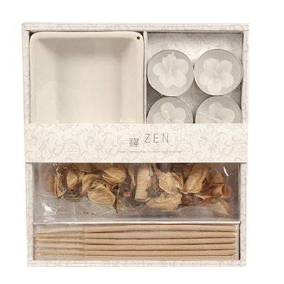 Coffret bougie encens et pot pourri pour cadeau de noel zen 