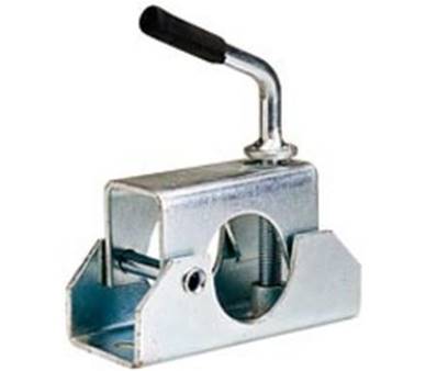 Arrêt fixation pour support de timon roue jockey remorque caravane 48 mm