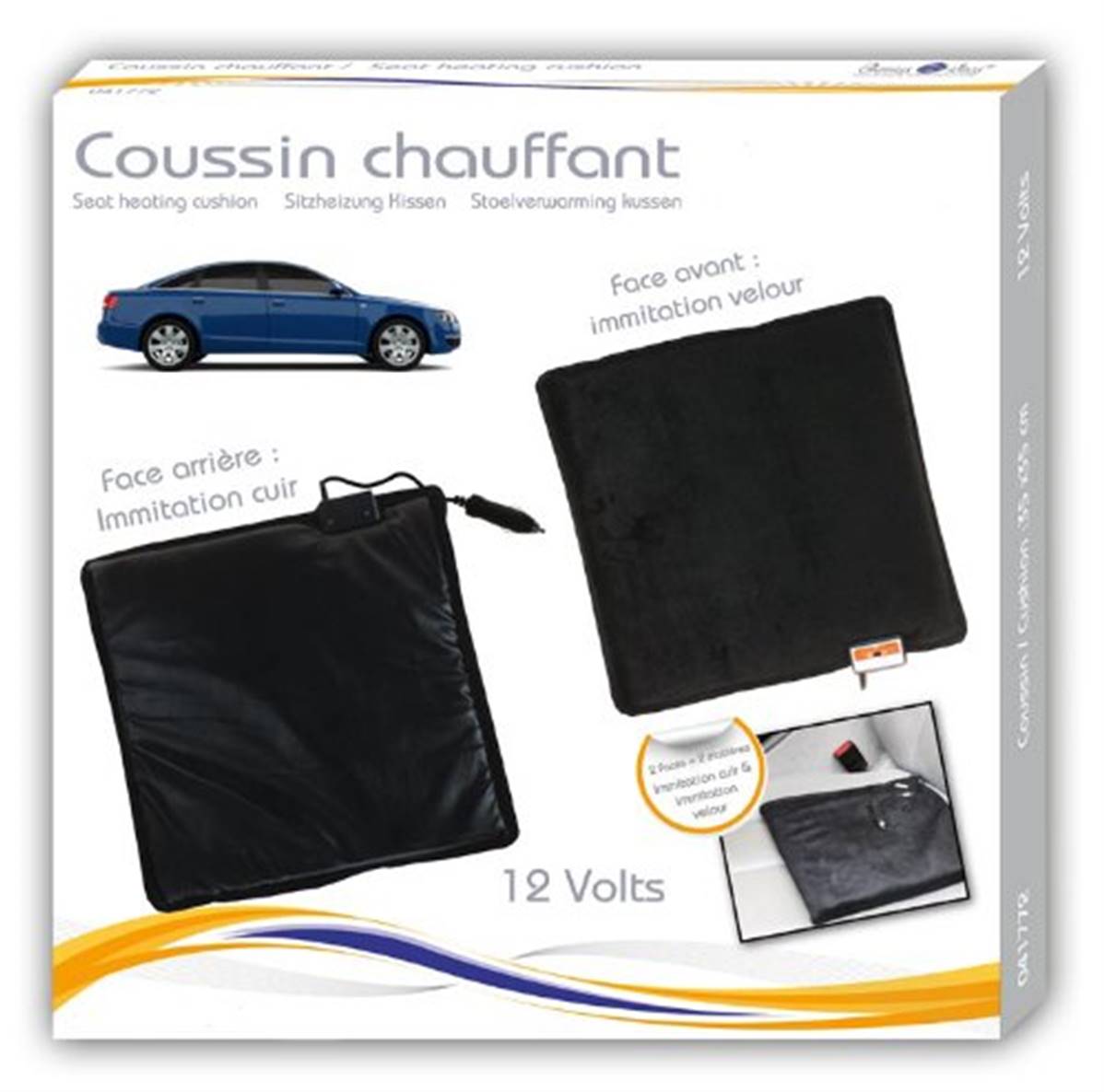 2PCS - Coussin chauffant électrique pour siège de voiture, 12V/24V