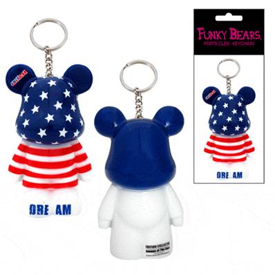 Porte clés Funky Bears USA