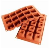 Moule en silicone pour 15 savarins carrés Baumalu